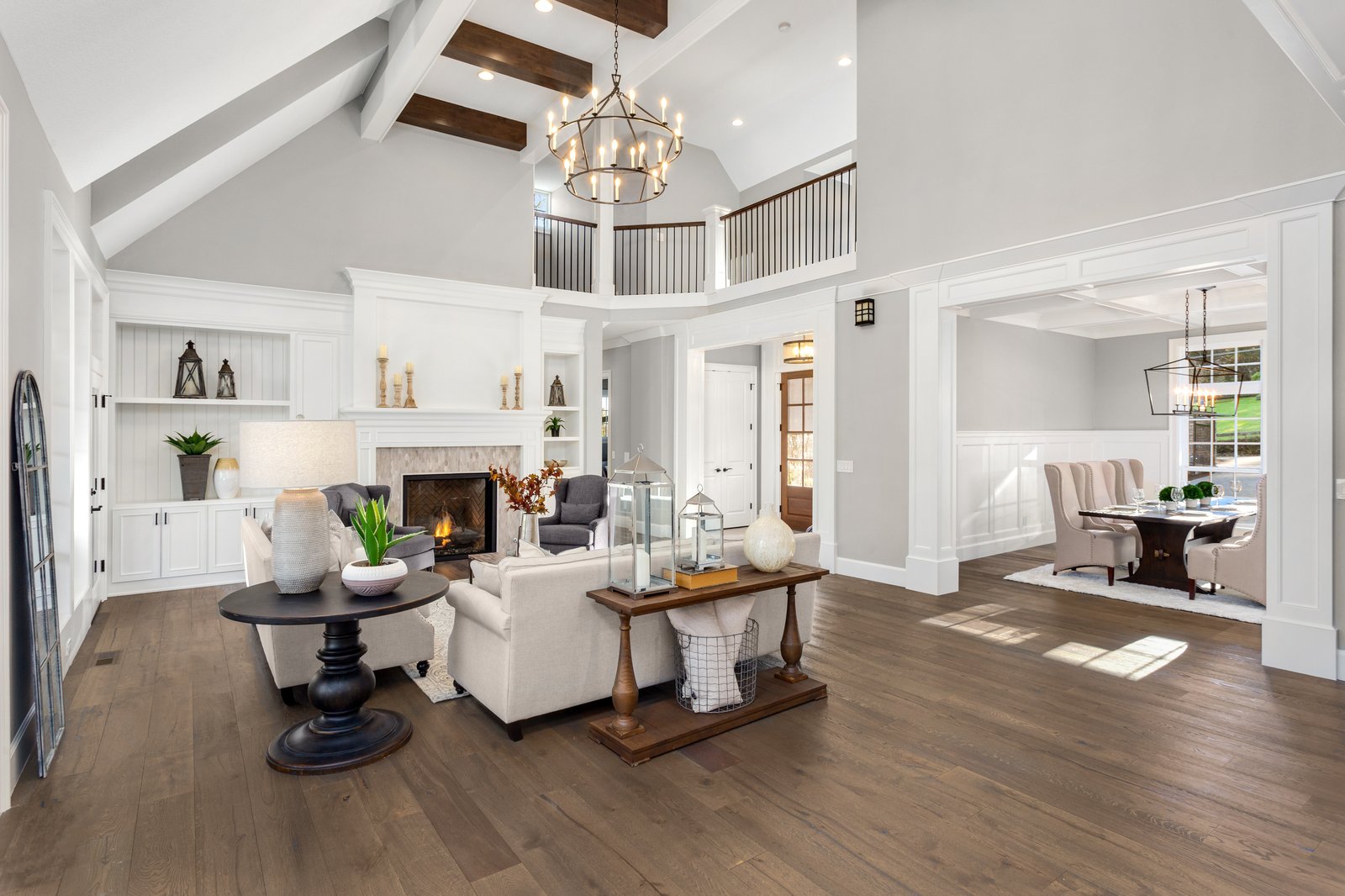 Whole home remodel living room by Reschka Design Build