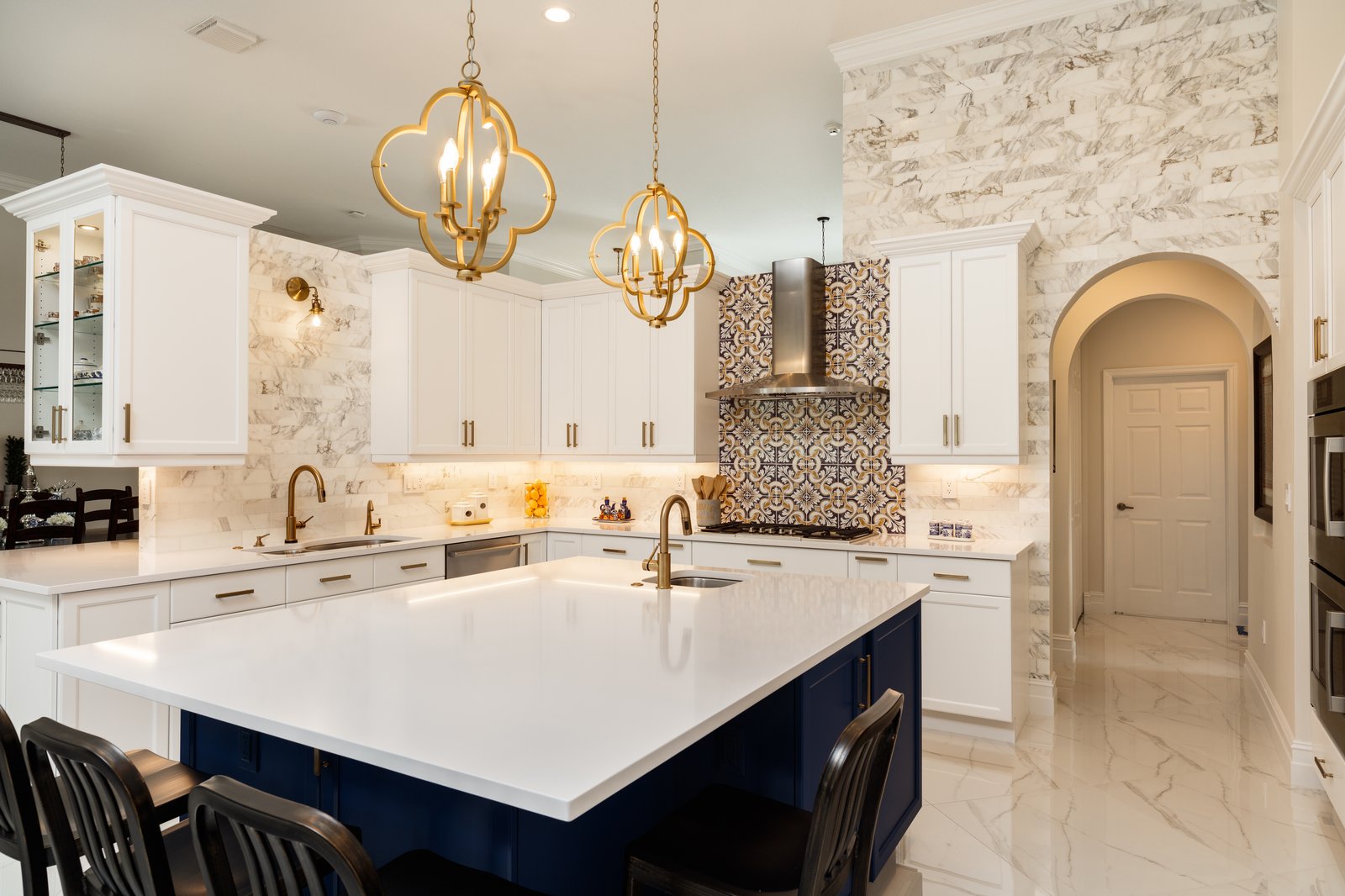 Brighton + Kitchen large island by Reschka Design Build