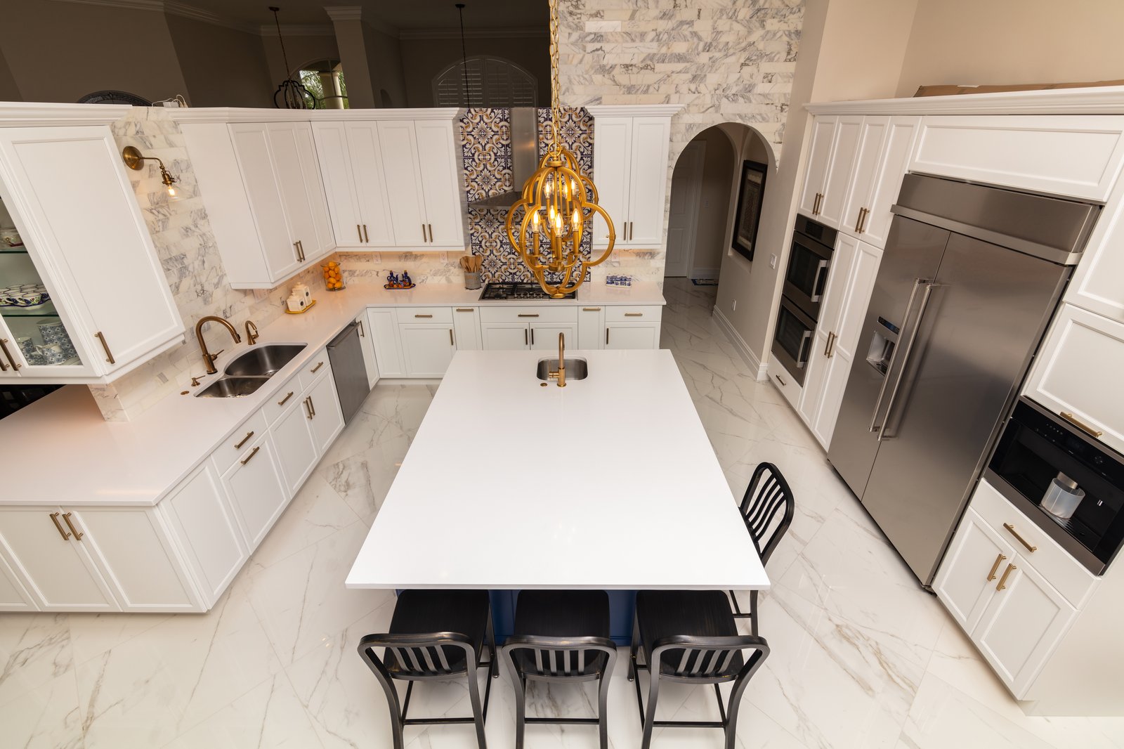Brighton + Kitchen refined lighting by Reschka Design Build